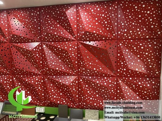 3D σχεδιασμός μεταλλικής πρόσοψης φύλλο αλουμινίου για εσωτερική και εξωτερική διακόσμηση τοίχων