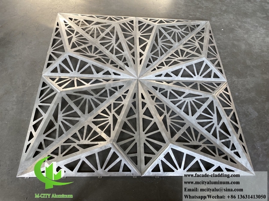 Λάιζερ κόψιμο διακοσμητικό σχέδιο 3D σχεδιασμού σύστημα μεταλλικής πρόσοψης φύλλο αλουμινίου με κούφια σχέδια