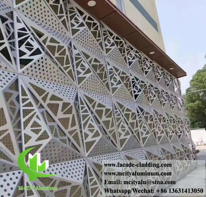 3D μεταλλική πρόσοψη αλουμινίου επένδυση κούφιο σχεδιασμό κομμάτι χρώμα 1m x 1m 3mm πάχος