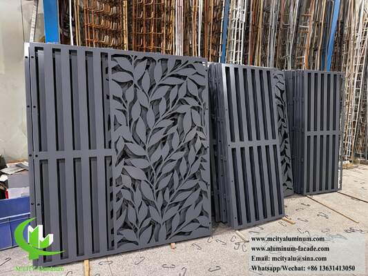 Ποιότητα  2.5mm PVDF Coated Laser-Cut Aluminum Facade Panels for Coastal-Grade AC Enclosures Εργοστάσιο