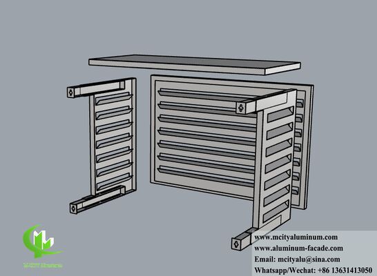 Καλή τιμή Επένδυση κλιματιστικού από αλουμίνιο με ηλεκτροστατική βαφή θαλάσσης με αρθρωτό σύστημα εύκολης τοποθέτησης για περίβλημα αντλίας θερμότητας σε απευθείας σύνδεση