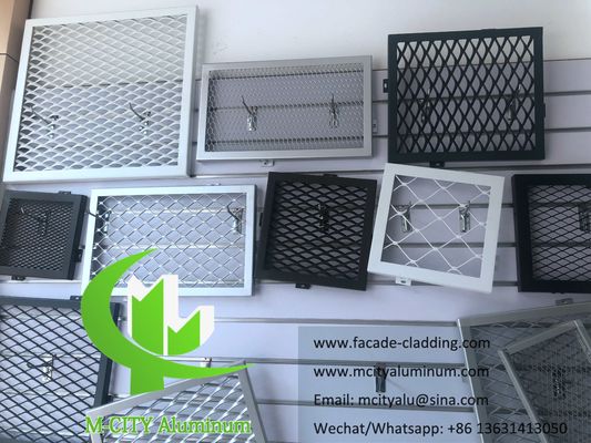 Ποιότητα  Powder Coated Architectural Facade Screen with Custom RAL Colors and 3mm Thickness Aluminum Expanded Mesh Panel Εργοστάσιο