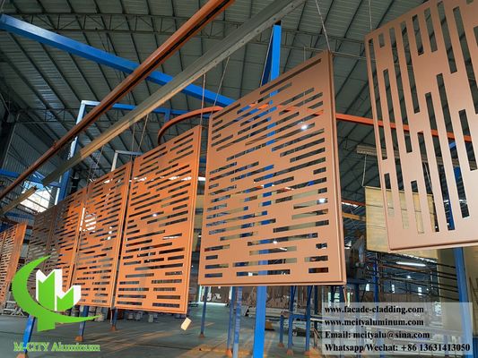 Καλή τιμή Διακοσμητικές διάτρητες μεταλλικές οθόνες από αλουμίνιο με αντιασβεστό PVDF και προσαρμόσιμα χρώματα RAL για πρόσοψη και επένδυση σε απευθείας σύνδεση