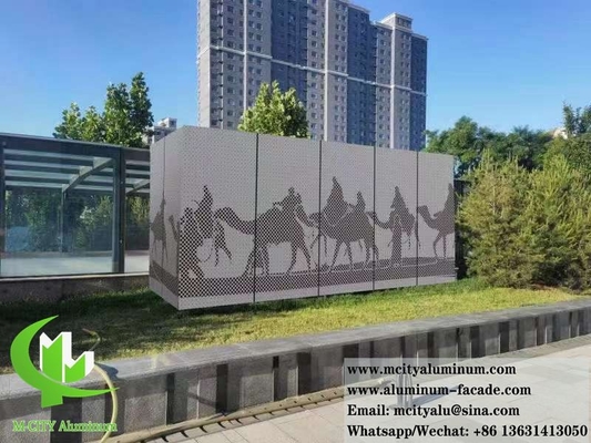 Αρχιτεκτονική Cnc διάτρητη μεταλλική πρόσοψη φύλλο αλουμινίου εξωτερική επένδυση τοίχου