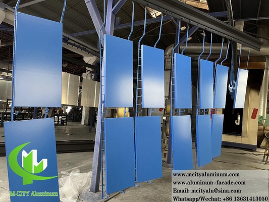 PVDF μπλε χρώμα μεταλλική επένδυση πάνελ Αλουμινίου οθόνη διάτρηση μοτίβο