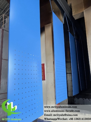 Μεταλλική επένδυση τοίχων διατρημένα πάνελ Πίνακες προσόψεως αλουμινίου με επικάλυψη PVDF με διάτρητο σχέδιο