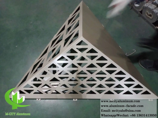 Αλουμινίου διάτρητο πάνελ 3D προσόψεις μεταλλικό τοίχωμα πάνελ PVDF επίστρωση
