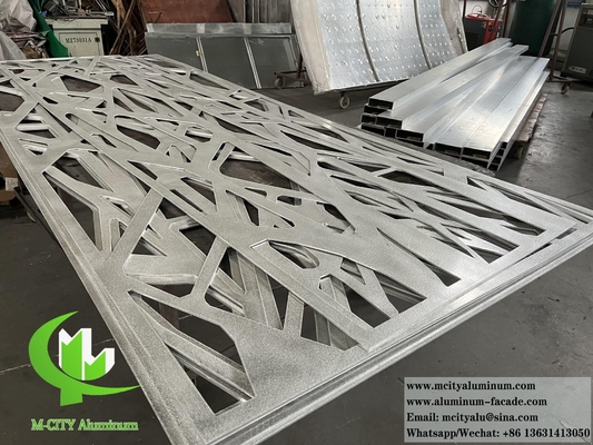 Εικόνα με laser cut metal 15mm Πίνακες αλουμινίου με μοτίβο για πόρτα