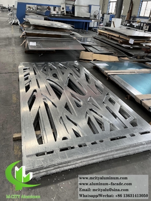 Εικόνα με laser cut metal 15mm Πίνακες αλουμινίου με μοτίβο για πόρτα