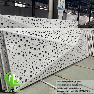 Εξωτερική οροφή προσόψεως Χάλυβα φύλλο 3D σχεδιασμός διάτρηση μοτίβο Επιστρώσεις PVDF