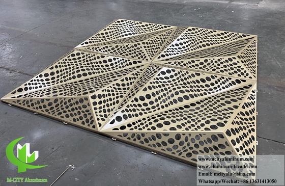 Εξωτερική οροφή προσόψεως Χάλυβα φύλλο 3D σχεδιασμός διάτρηση μοτίβο Επιστρώσεις PVDF