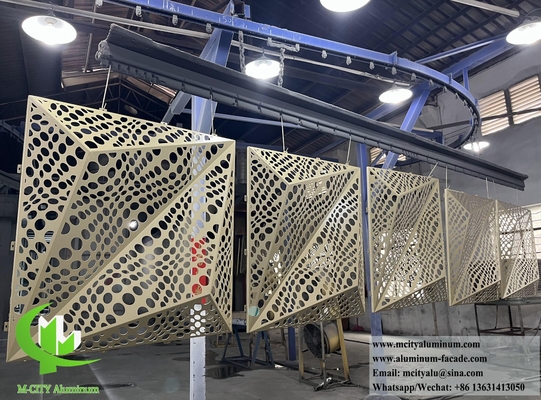 3D σχεδιασμός προσόψεως Μεταλλική οθόνη Πίνακα αλουμινίου για τοίχους κτιρίων Πίνακα επένδυσης