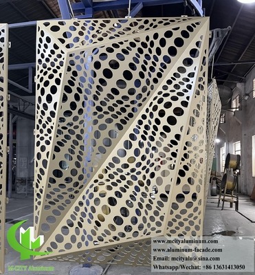 3D σχεδιασμός προσόψεως Χάλυβα φύλλο Αλουμίνιο επένδυση διάτρητο φύλλο