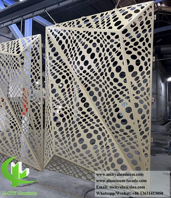 3D σχεδιασμός προσόψεως Μεταλλική οθόνη Πίνακα αλουμινίου για τοίχους κτιρίων Πίνακα επένδυσης
