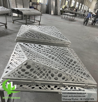Σύστημα προσόψεως φύλλου αλουμινίου 3D σχήμα διάτρητο μεταλλικό επικάλυμμα