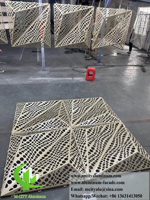 3D σχεδιασμός προσόψεως Μεταλλική οθόνη Πίνακα αλουμινίου για τοίχους κτιρίων Πίνακα επένδυσης