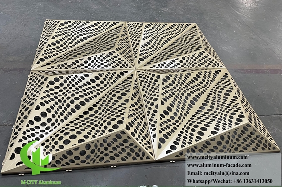 3D σχεδιασμός προσόψεως Χάλυβα φύλλο Αλουμίνιο επένδυση διάτρητο φύλλο