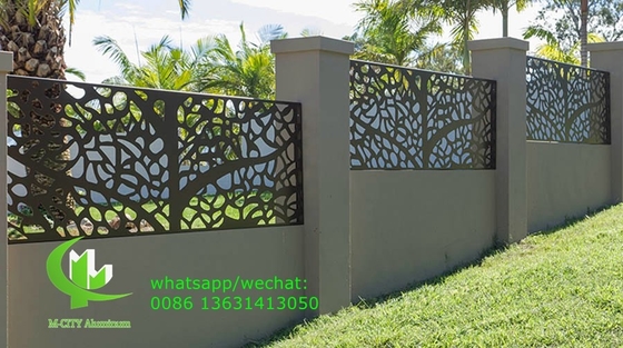 Πίνακα με το laser cut από αλουμίνιο για διακόσμηση φράχτη διατρυμμένο τοίχωμα