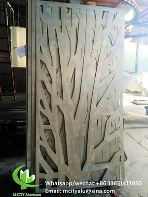 Μεταλλικό αλουμινίου laser cutting cnc αλουμινίου οθόνη πίνακα για την διακόσμηση του σπιτιού ξενοδοχείου