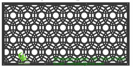 Πίνακας οθόνης από αλουμίνιο με laser cut για διακόσμηση φράχτης διάτρητος οθόνας