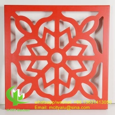 Πίνακα με το laser cut από αλουμίνιο για διακόσμηση φράχτη διατρυμμένο τοίχωμα