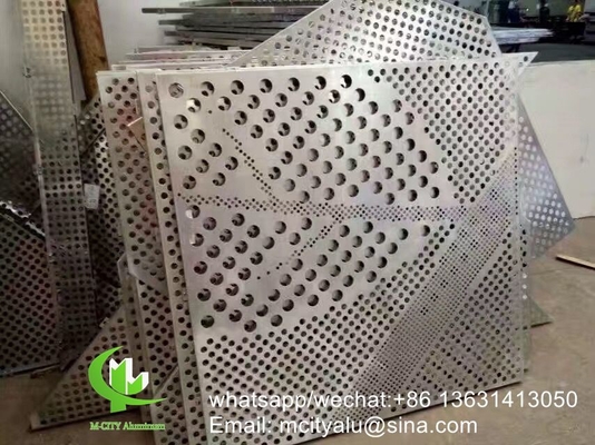 Πίνακα με χαραγμένο CNC Πίνακα με διάτρηση 3mm Πίνακα επένδυσης από μέταλλο αλουμίνιο για τοίχο κουρτίνας