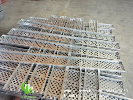 CNC laser cut perforated aluminium sheet metal facade cladding panel πάχος 2,5 mm για τοίχο