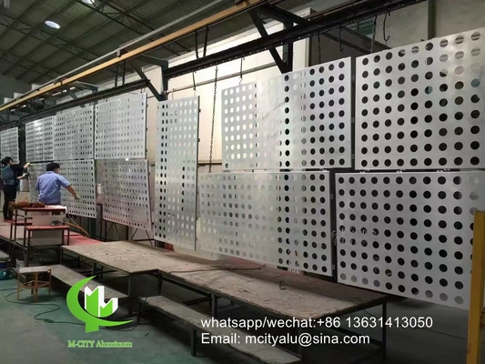 CNC laser cut perforated aluminium sheet metal facade cladding panel πάχος 2,5 mm για τοίχο