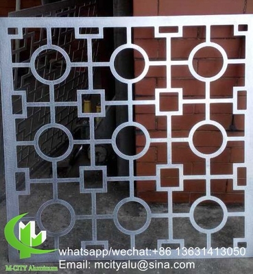 Μεταλλικό πλακάκι με χαραγμένο CNC διάτρητο 3mm Μεταλλικό πλακάκι επένδυσης αλουμινίου για τοίχο κουρτίνας