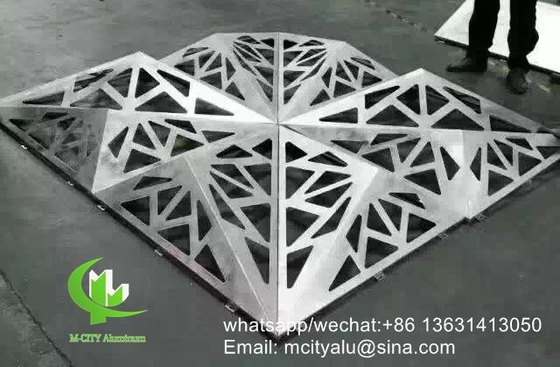 Κίνα προμηθευτής 600x600mm αλουμινίου διάτρητο επένδυση πάνελ για τοίχο διακόσμηση σχήμα κάμψης