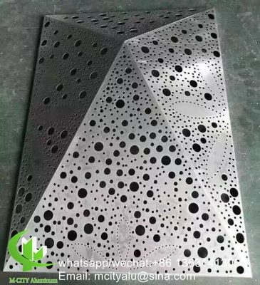 αθλητικό στυλ οθόνη λέιζερ CNC διάτρητος 2,5 mm Μεταλλικό πάνελ επένδυσης αλουμινίου για τοίχο κουρτίνας