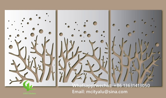 Πίνακα με το laser cut από αλουμίνιο για διακόσμηση φράχτη διατρυμμένο τοίχωμα