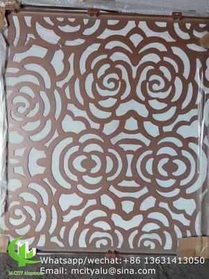 Πίνακα με το laser cut από αλουμίνιο για διακόσμηση φράχτη διατρυμμένο τοίχωμα