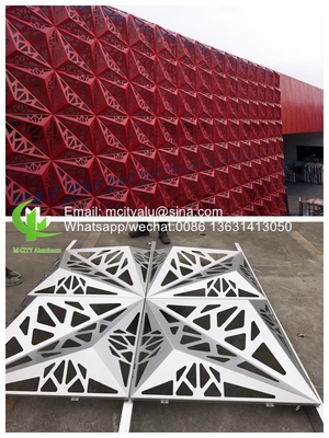 3D Πίνακα επενδύσεων από διάτρητο αλουμίνιο για τοίχους κουρτίνας