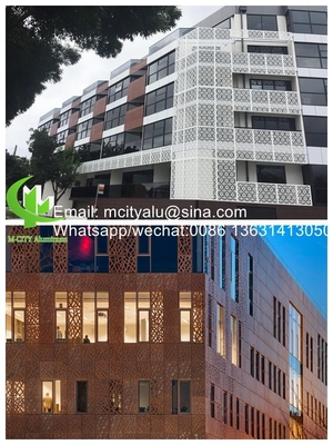 Πλακέτα από αλουμίνιο με διάτρηση για φράχτη επένδυσης προσόψεως με κόψιμο λέιζερ πάχους 2 mm