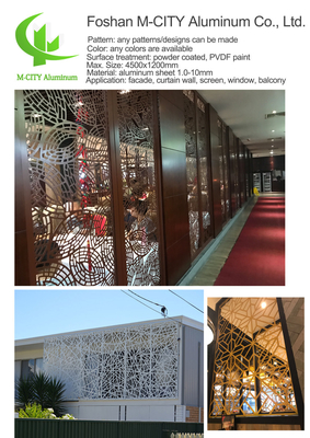 Κίνα Αλουμινίου οθόνη ιδιωτικής ζωής CNC laser cut διακοσμητικό πάνελ πρόσοψη τοίχος πάνελ επένδυση πάνελ