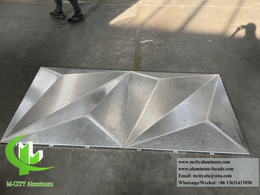 Πίνακας επένδυσης αλουμινίου 3D σχεδιασμός διάτρητος φύλλου PVDF