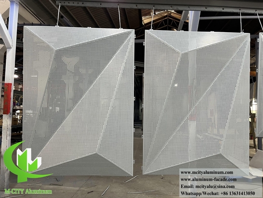 Πίνακας επένδυσης αλουμινίου 3D σχεδιασμός διάτρητος φύλλου PVDF