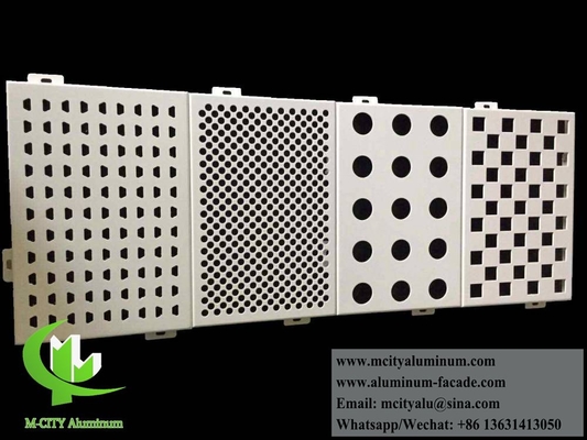 CNC Perforating Metal Screen Aluminium Cladding Outdoor Use PVDF Coating Προσαρμοσμένο πάνελ