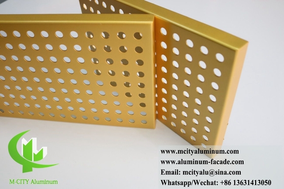 CNC Perforating Metal Screen Aluminium Cladding Outdoor Use PVDF Coating Προσαρμοσμένο πάνελ