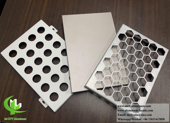 CNC Perforating Metal Screen Aluminium Cladding Outdoor Use PVDF Coating Προσαρμοσμένο πάνελ