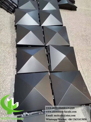 3D μεταλλική επένδυση Πίνακες αλουμινίου με μοτίβα κοπής CNC εξωτερική διακόσμηση