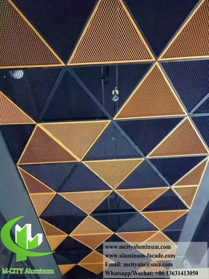 Μεταλλική οθόνη με επεκταμένο πλέγμα Αλουμίνιο για την διακόσμηση οροφών και προσόφων