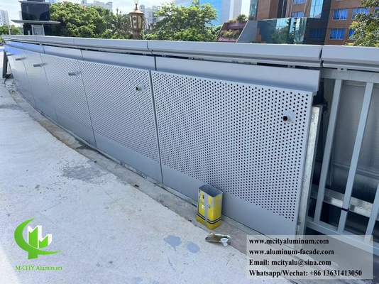 Μεταλλική διάτρητη οθόνη, πλάκα αλουμινίου, επένδυση προσόψεως