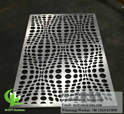 Μεταλλική κολώνα επένδυση με laser cut μοτίβο CNC φύλλο μετάλλου