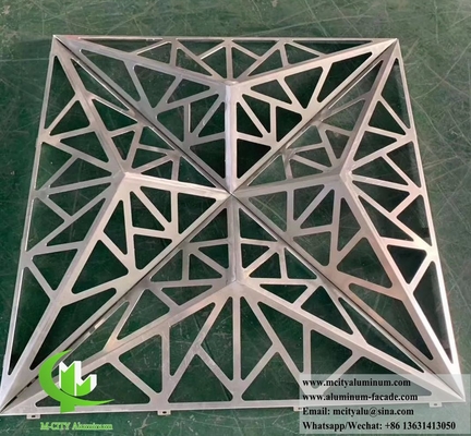 Μεταλλικό τοίχωμα 3D σχήμα φύλλο αλουμινίου CNC κόψιμο Custom made τοίχωμα πάνελ