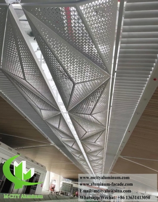 Αλουμινίου Επεξεργασία 3D Laser Cut Pattern PVDF Ανθεκτική επίστρωση