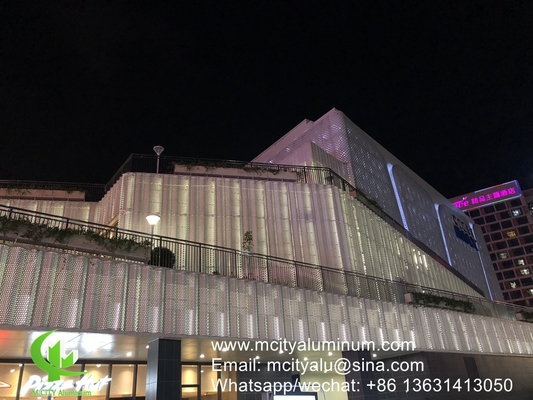 εξωτερικό πίνακα προσόψεως Πίνακα με διάτρηση από αλουμίνιο για τοίχο με φύλλο μετάλλου 3 mm με στρογγυλό μοτίβο στερέωσης