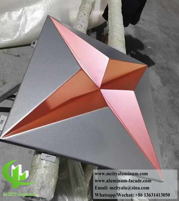 Μεταλλικό τοίχωμα 3D σχήμα φύλλο αλουμινίου CNC κόψιμο Custom made τοίχωμα πάνελ