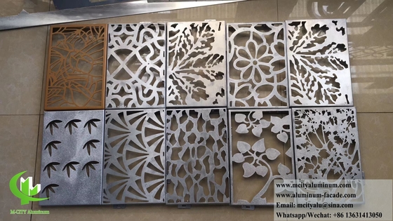 Μεταλλική οθόνη Laser Cut Αλουμίνιο φύλλο Σκληρό αλουμίνιο 3mm με μοτίβο